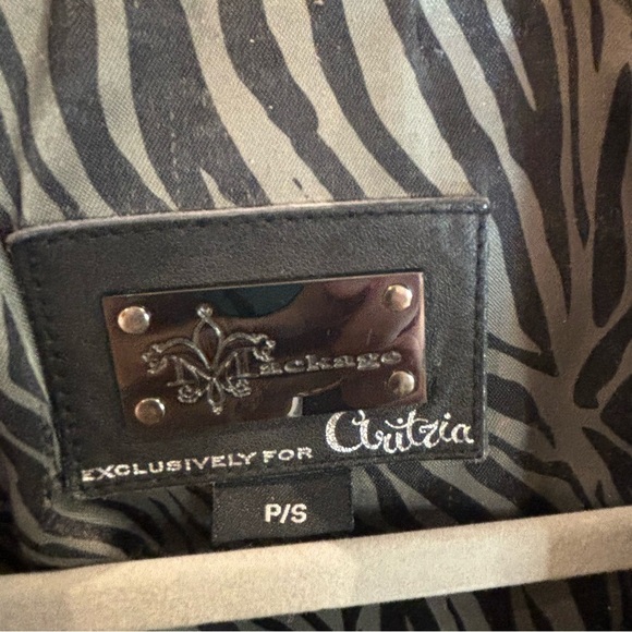 MACKAGE Sz S Kenya Aritzia Lamb’s Leather Zipper Snap Closure Moto Style Jacket - Picture 7 of 16